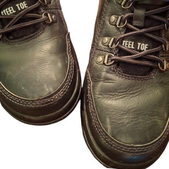 Caterpillar Outline Steel Toe P90800 Black Lace-up Work Boots Men Size 13 Wide - Picture 12 of 12